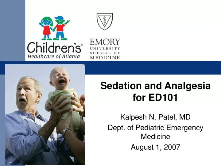 sedation and analgesia for ed101