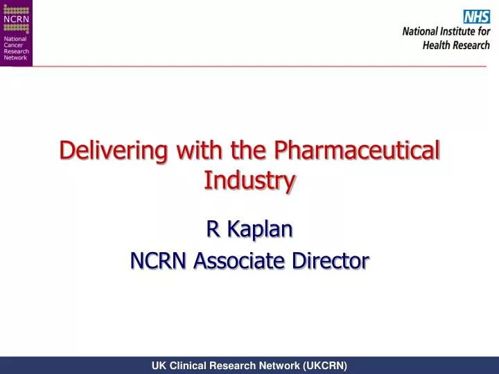 delivering with the pharmaceutical industry