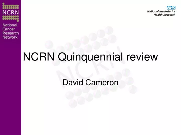 ncrn quinquennial review