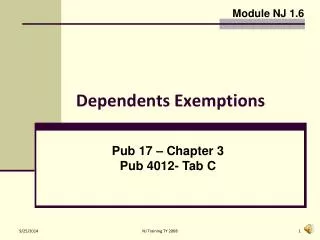 Dependents Exemptions