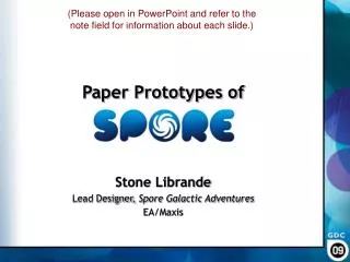 Paper Prototypes of