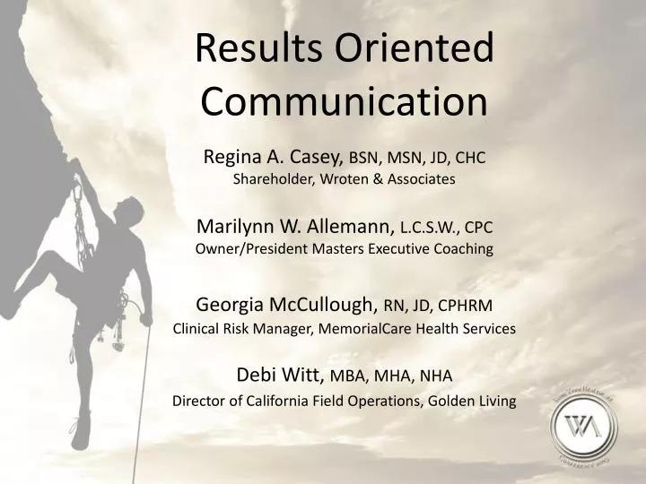results oriented communication