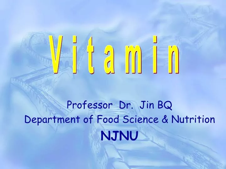 professor dr jin bq department of food science nutrition njnu