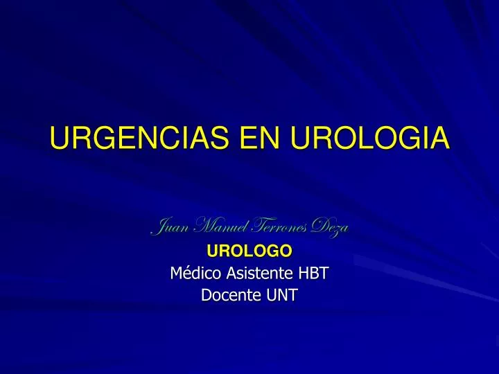 urgencias en urologia