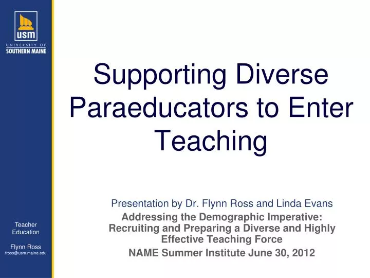 supporting diverse paraeducators to enter teaching
