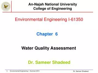 Environmental Engineering I-61350