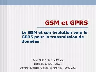 gsm et gprs