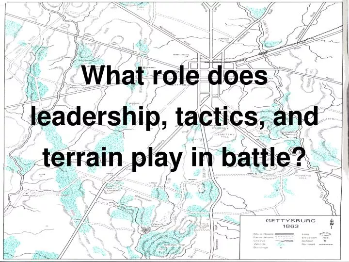 what role does leadership tactics and terrain play in battle