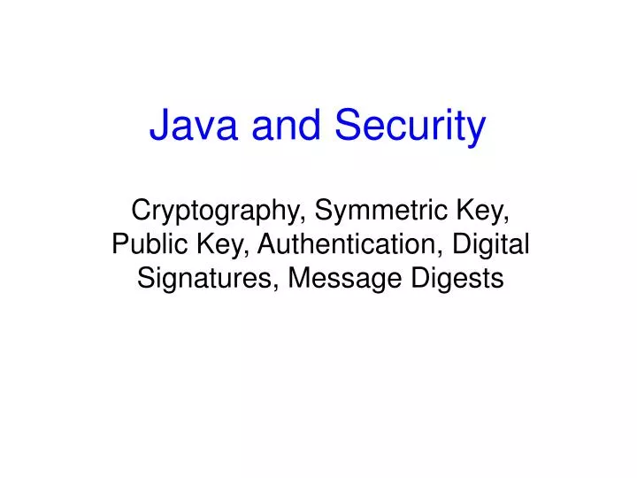 java and security