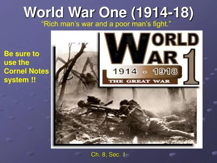 world war one 1914 18