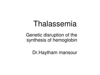 thalassemia