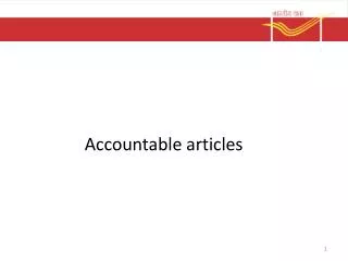 Accountable articles