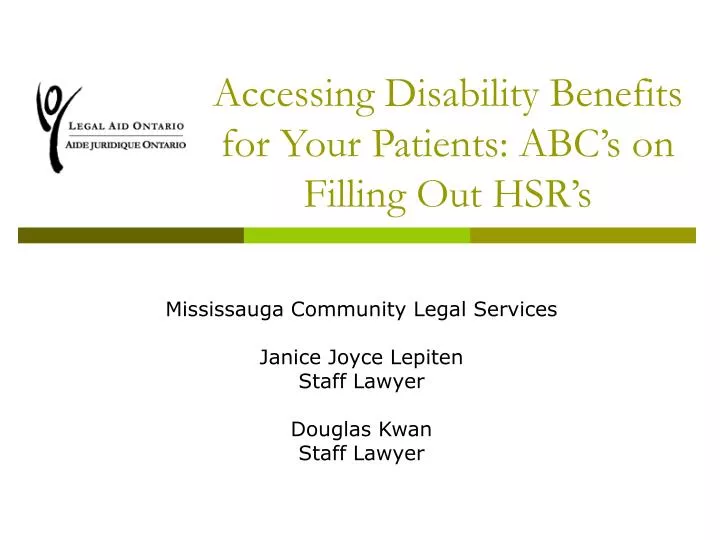 accessing disability benefits for your patients abc s on filling out hsr s