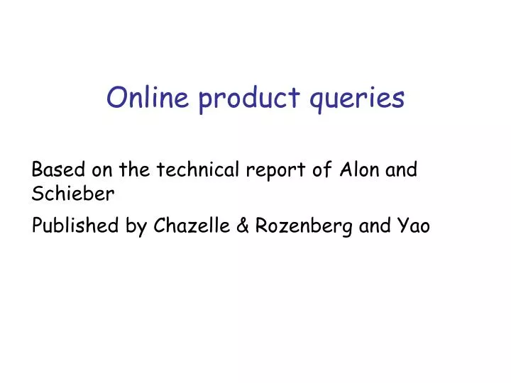 online product queries