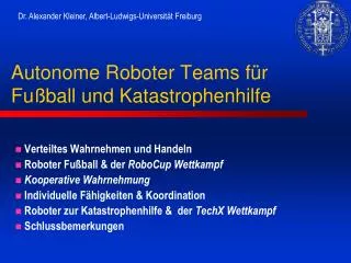 autonome roboter teams f r fu ball und katastrophenhilfe