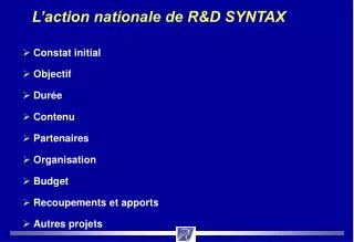 l action nationale de r d syntax