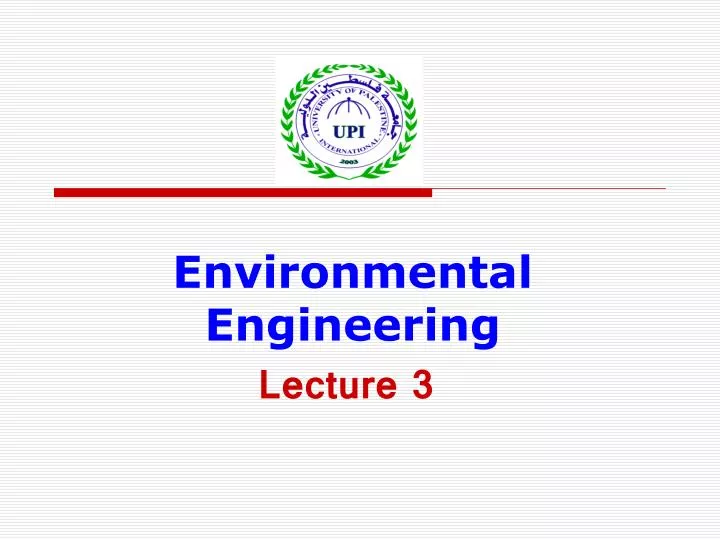 environmental engineering lecture 3