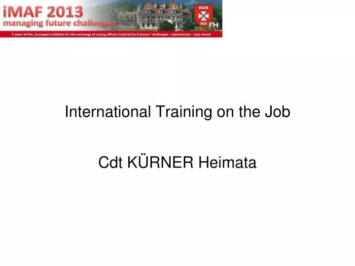 international training on the job