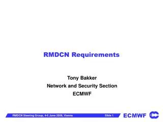 RMDCN Requirements
