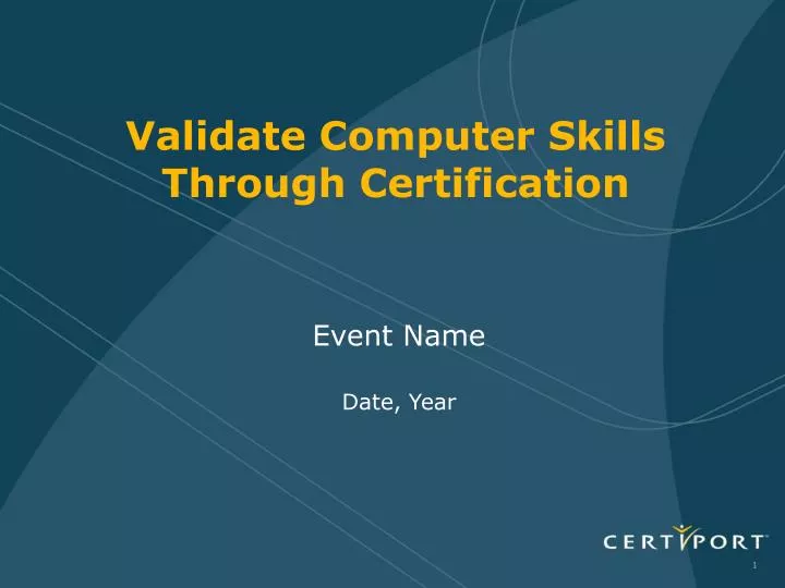 validate computer skills through certification