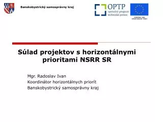 s lad projektov s horizont lnymi prioritami nsrr sr