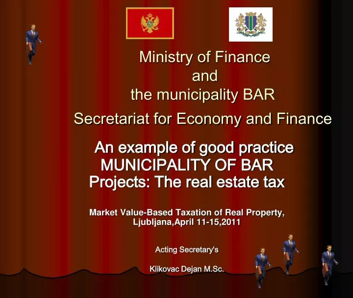 ministry of finance and the municipalit y bar secretariat for economy and finance