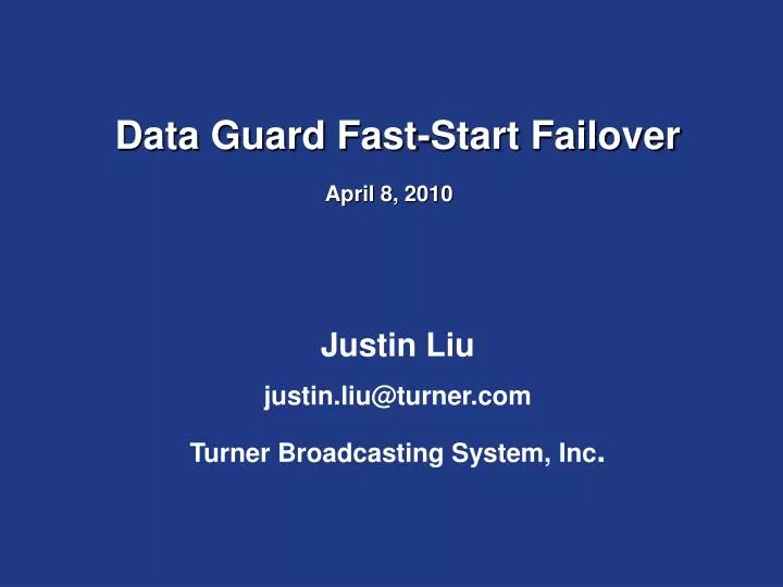 data guard fast start failover april 8 2010