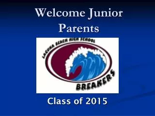 Welcome Junior Parents