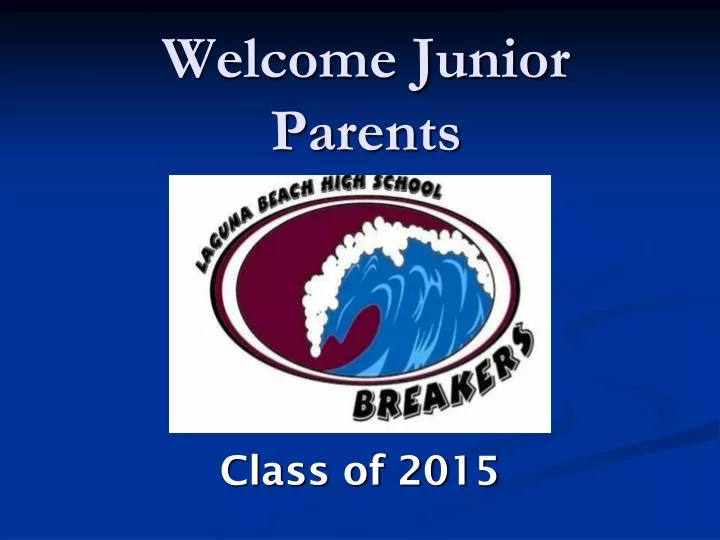 welcome junior parents