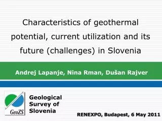 GeologicalSurvey of Sloveni a