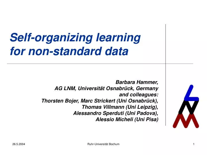 self organizing learning for non standard data