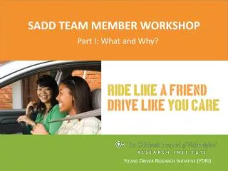 SADD team member workshop