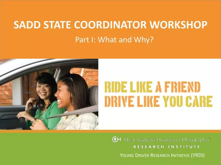 sadd state coordinator workshop