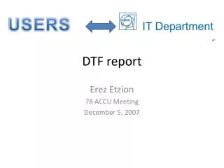 DTF report