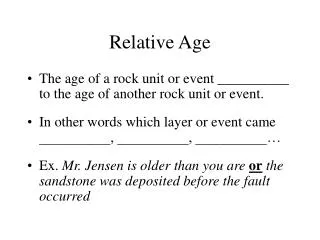 Relative Age