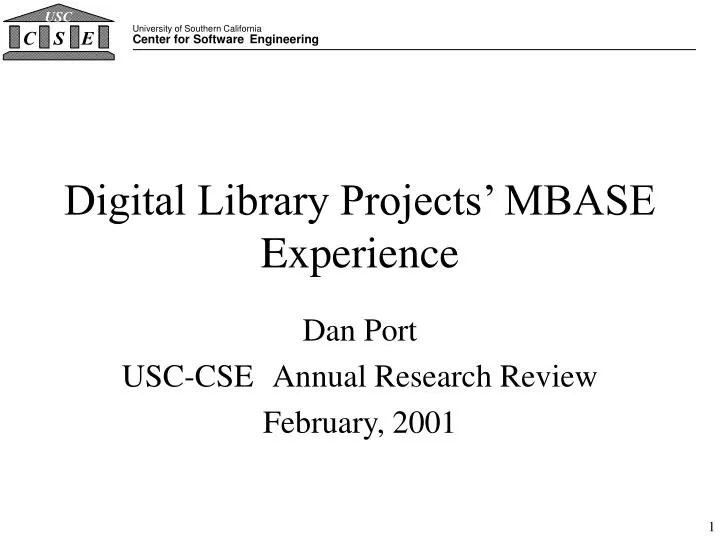 digital library projects mbase experience