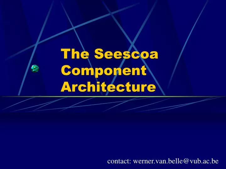 the seescoa component architecture