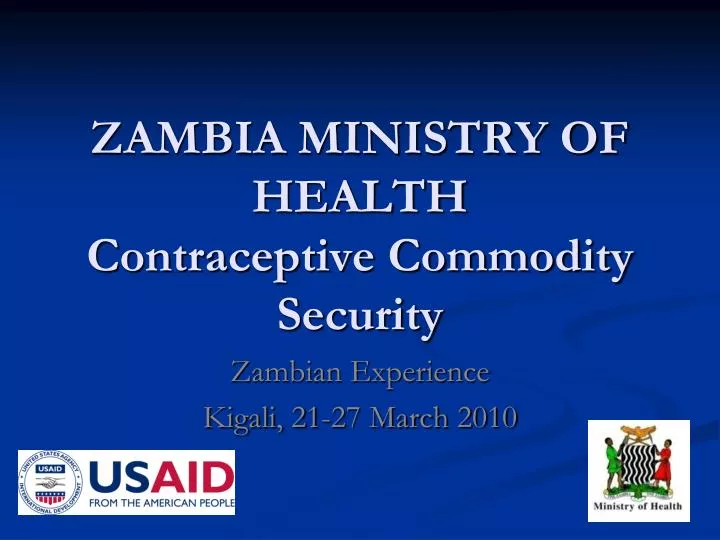 zambia ministry of health contraceptive commodity security