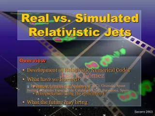 Real vs. Simulated Relativistic Jets