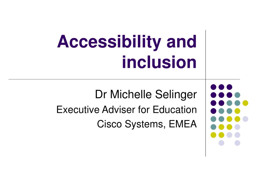 PPT - Accessibility and inclusion PowerPoint Presentation, free ...