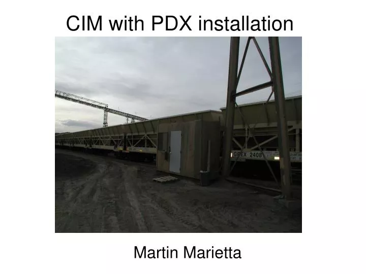 cim with pdx installation
