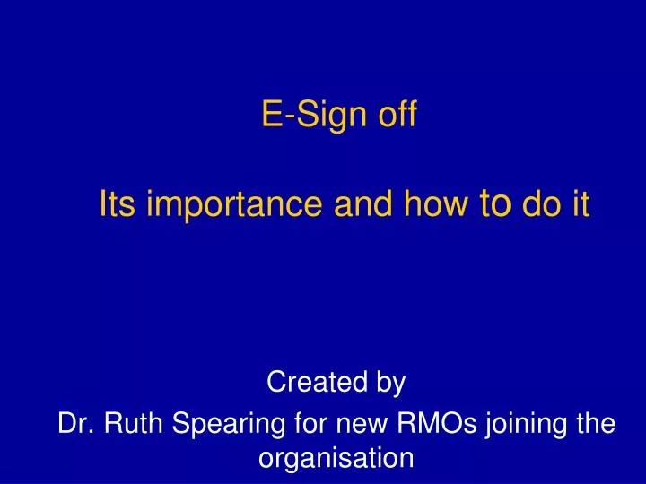e sign off its importance and how to do it