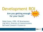 Maximizing Development ROI: Strategies for Effective Fundraising - slide 1