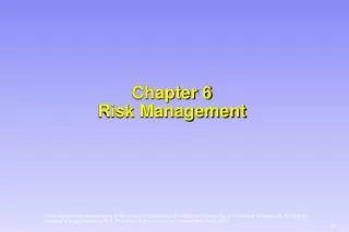 chapter 6 risk management
