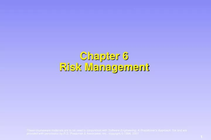 chapter 6 risk management