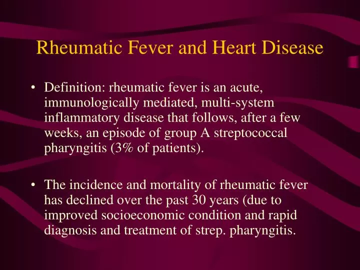 rheumatic fever and heart disease