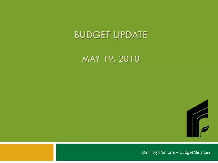 budget update may 19 2010