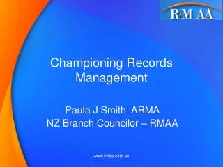 Championing Records Management