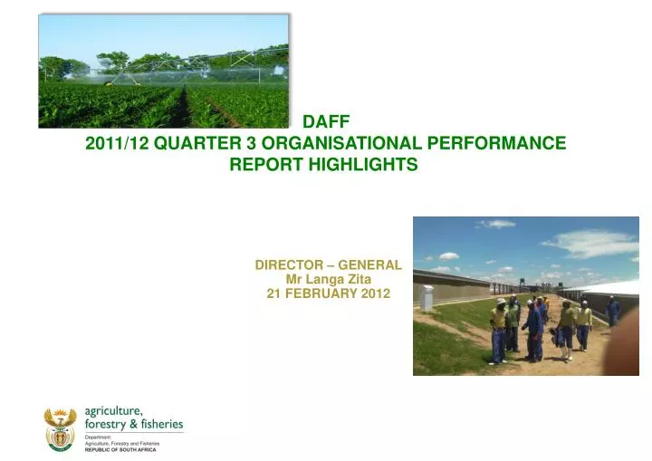 daff 2011 12 quarter 3 organisational performance report highlights