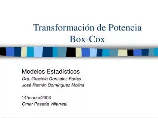 transformaci n de potencia box cox